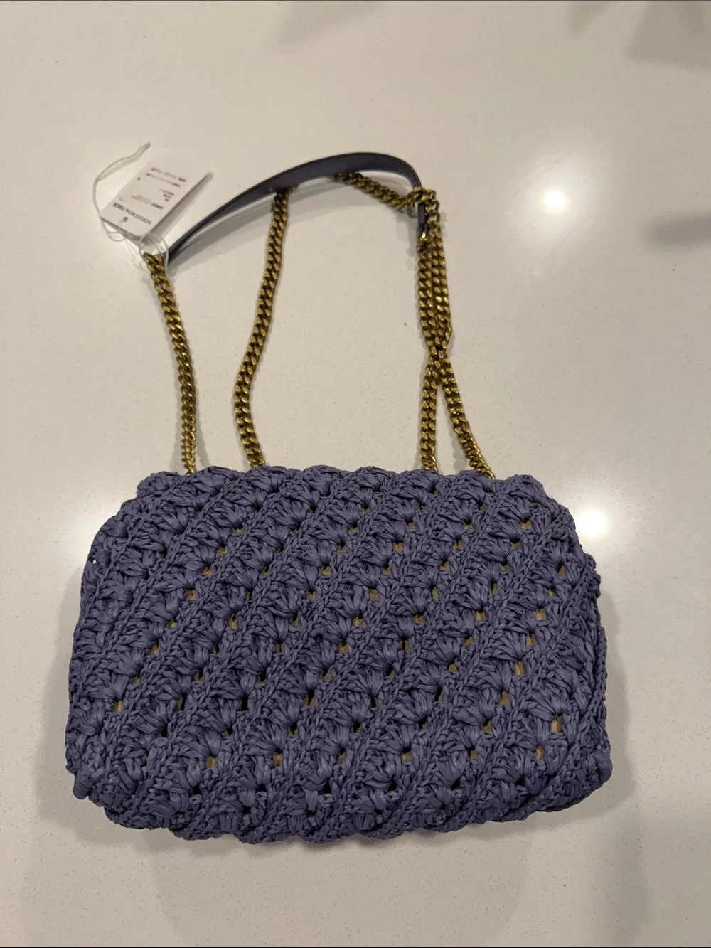 Tory Burch Kira Woven Bag Dark Lotus NWT